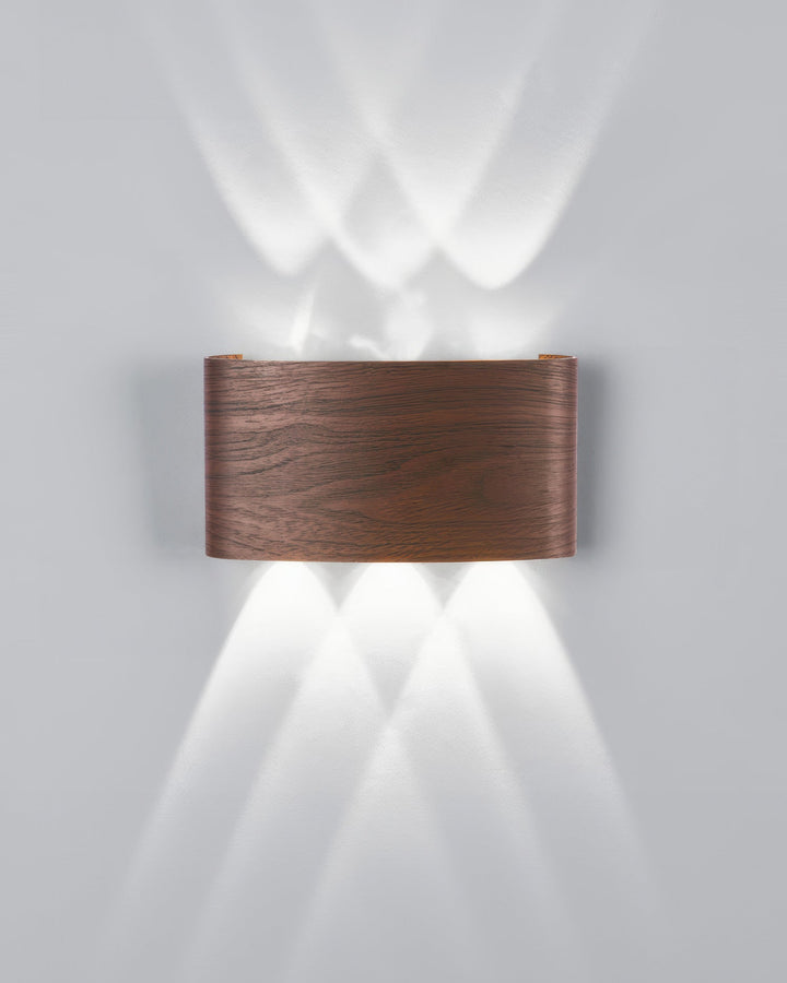 Elegant Wall Lamp with Wood Grain Finish – 10W LED Indoor and Outdoor Lighting 11