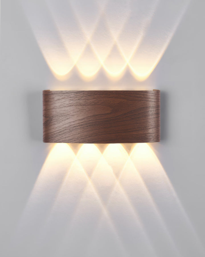 Elegant Wall Lamp with Wood Grain Finish – 10W LED Indoor and Outdoor Lighting 13