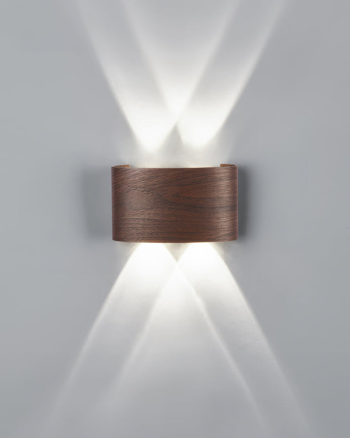 Elegant Wall Lamp with Wood Grain Finish – 10W LED Indoor and Outdoor Lighting 14