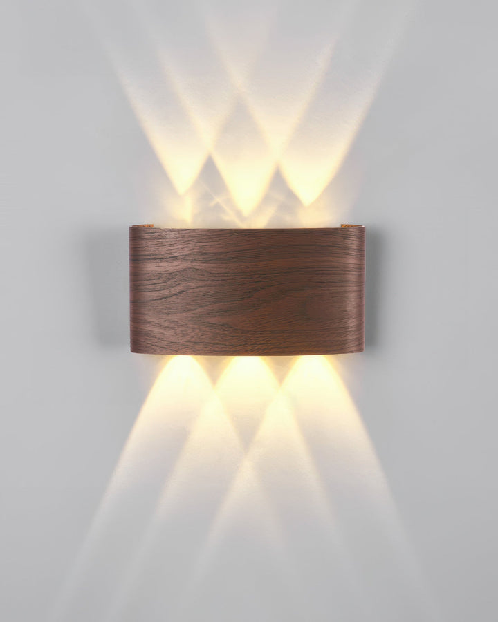 Elegant Wall Lamp with Wood Grain Finish – 10W LED Indoor and Outdoor Lighting 16