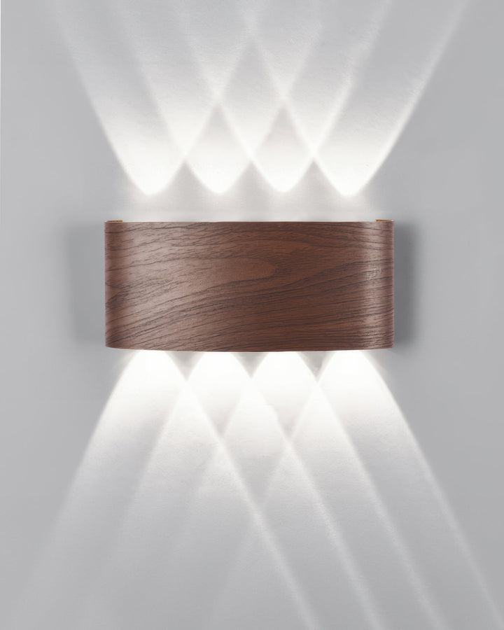 Elegant Wall Lamp with Wood Grain Finish – 10W LED Indoor and Outdoor Lighting 18