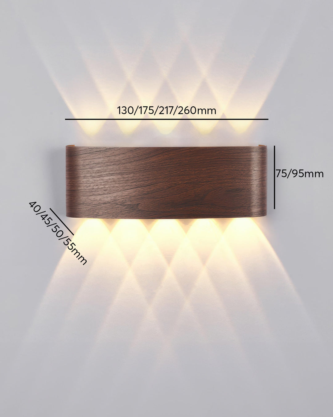 Elegant Wall Lamp with Wood Grain Finish – 10W LED Indoor and Outdoor Lighting 7