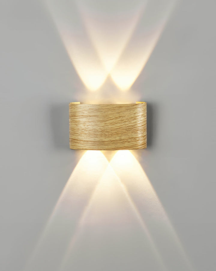 Elegant Wall Lamp with Wood Grain Finish – 10W LED Indoor and Outdoor Lighting 8