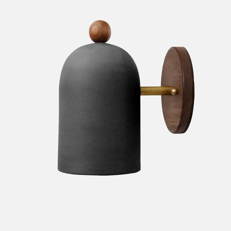 Elegant Walnut Wall Sconces with Brass Arm and Soft White Shade – Contemporary Design for Modern Ambiance 7