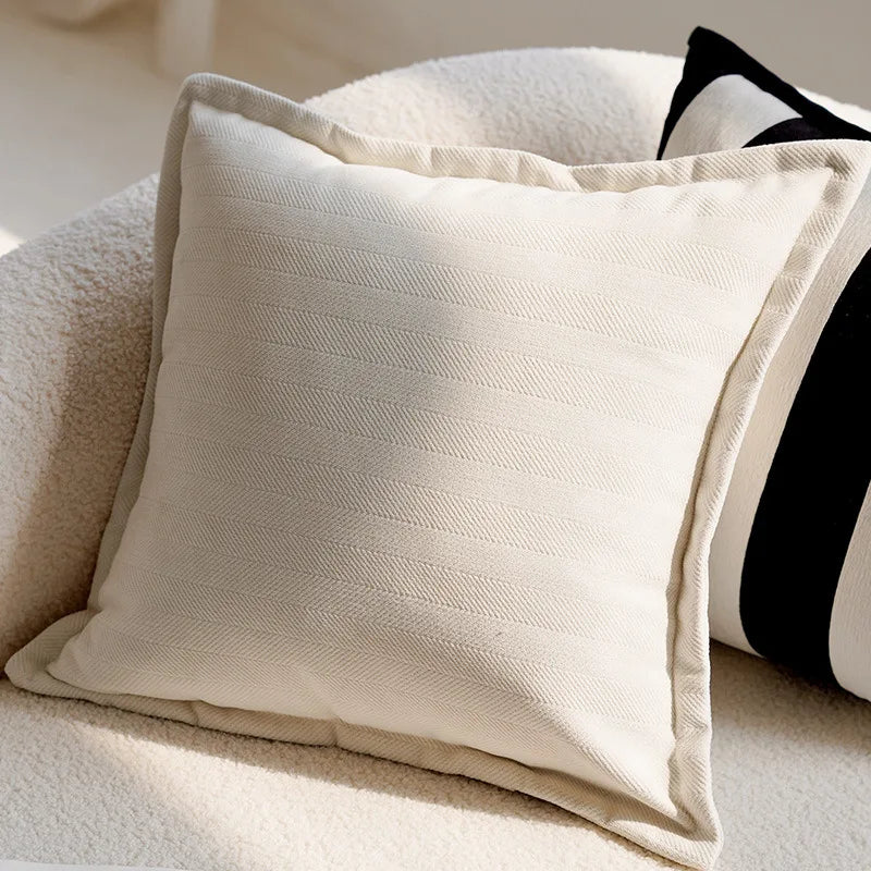 Embroidered Throw Pillow Cover with Animal Prints and Abstract Patterns – 45x45 cm 3