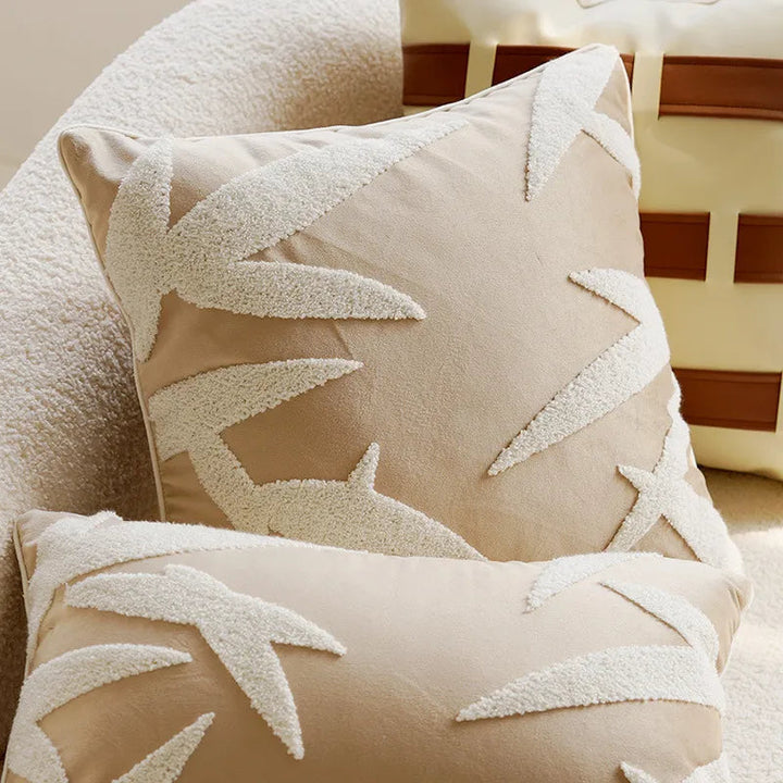 Embroidered Throw Pillow Cover with Animal Prints and Abstract Patterns – 45x45 cm 7