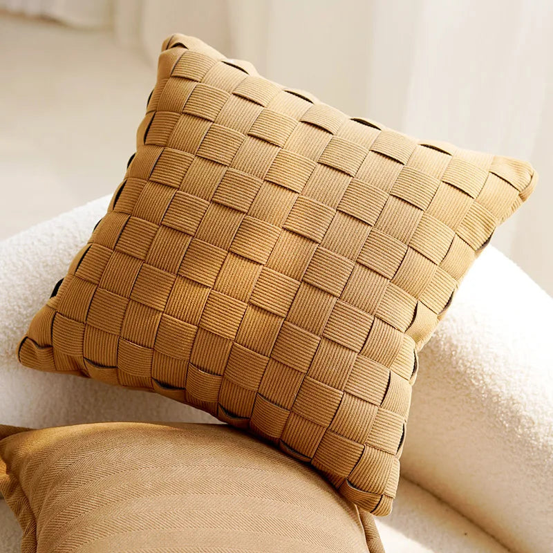 Embroidered Throw Pillow Cover with Animal Prints and Abstract Patterns – 45x45 cm 8