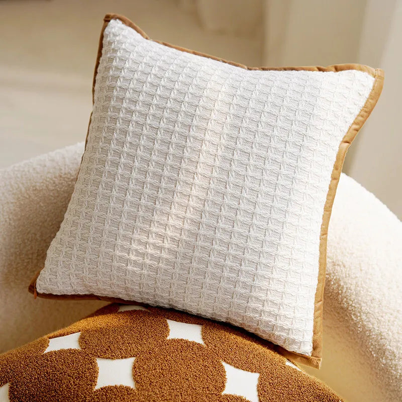 Embroidered Throw Pillow Cover with Animal Prints and Abstract Patterns – 45x45 cm 9