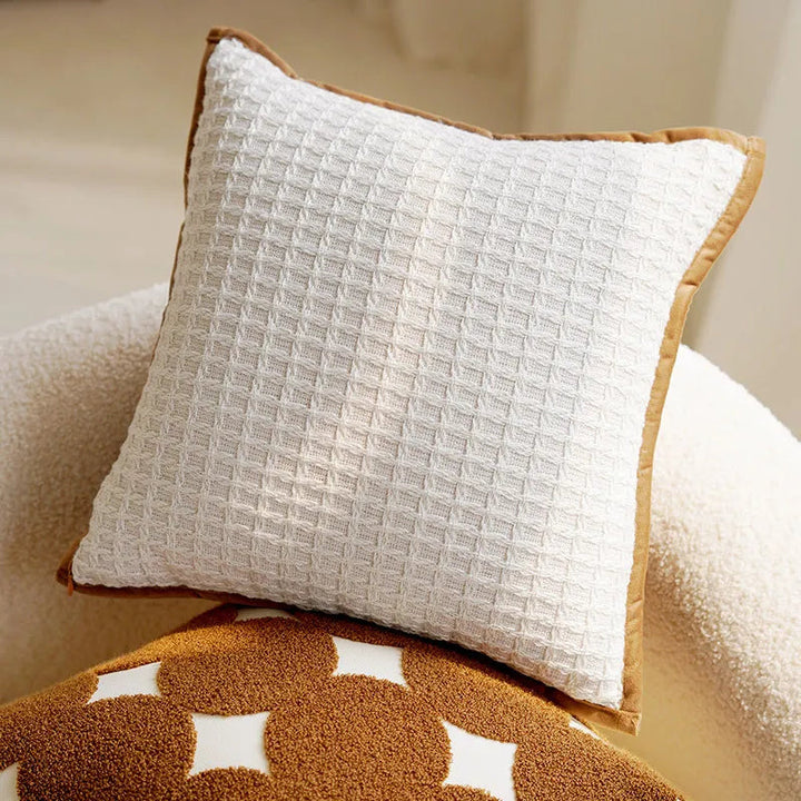 Embroidered Throw Pillow Cover with Animal Prints and Abstract Patterns – 45x45 cm 9