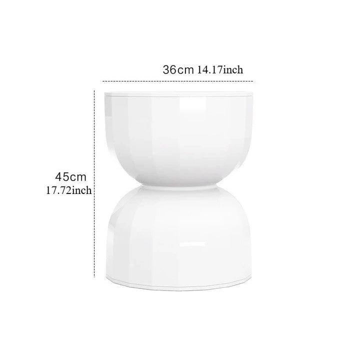 Evadirae Hourglass Side Table – Scandinavian Minimalist Accent Furniture in White or Sand 0