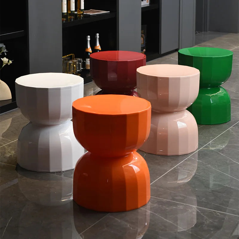 Evadirae Hourglass Side Table – Scandinavian Minimalist Accent Furniture in White or Sand 3