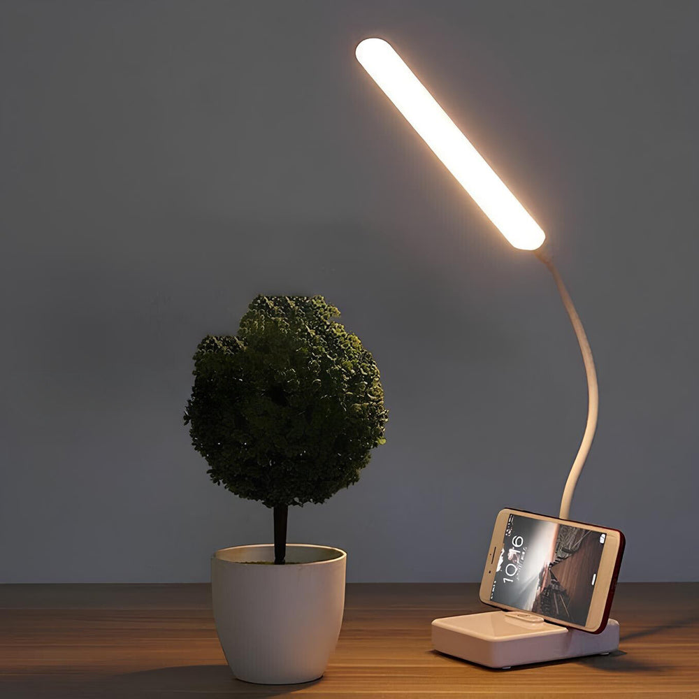 Flexible Desk Lamp with Adjustable Arm – USB Rechargeable Table Lamp, Dimmable Light with Three Color Options 1