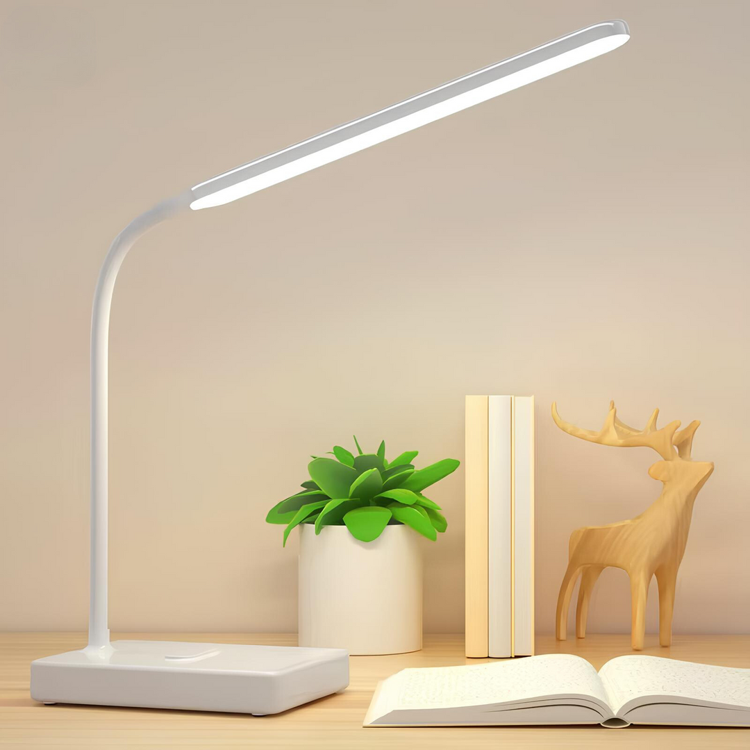 Flexible Desk Lamp with Adjustable Arm – USB Rechargeable Table Lamp, Dimmable Light with Three Color Options 2