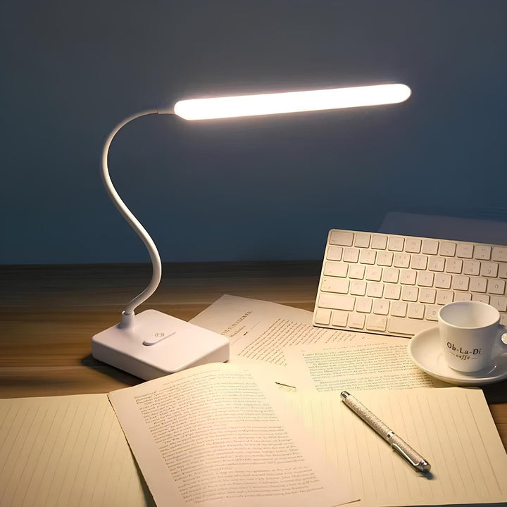 Flexible Desk Lamp with Adjustable Arm – USB Rechargeable Table Lamp, Dimmable Light with Three Color Options 3