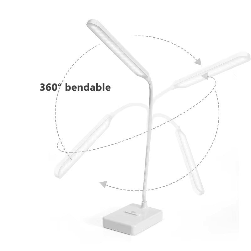 Flexible Desk Lamp with Adjustable Arm – USB Rechargeable Table Lamp, Dimmable Light with Three Color Options 7