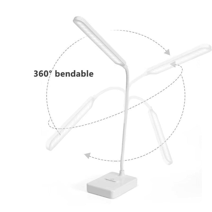 Flexible Desk Lamp with Adjustable Arm – USB Rechargeable Table Lamp, Dimmable Light with Three Color Options 7