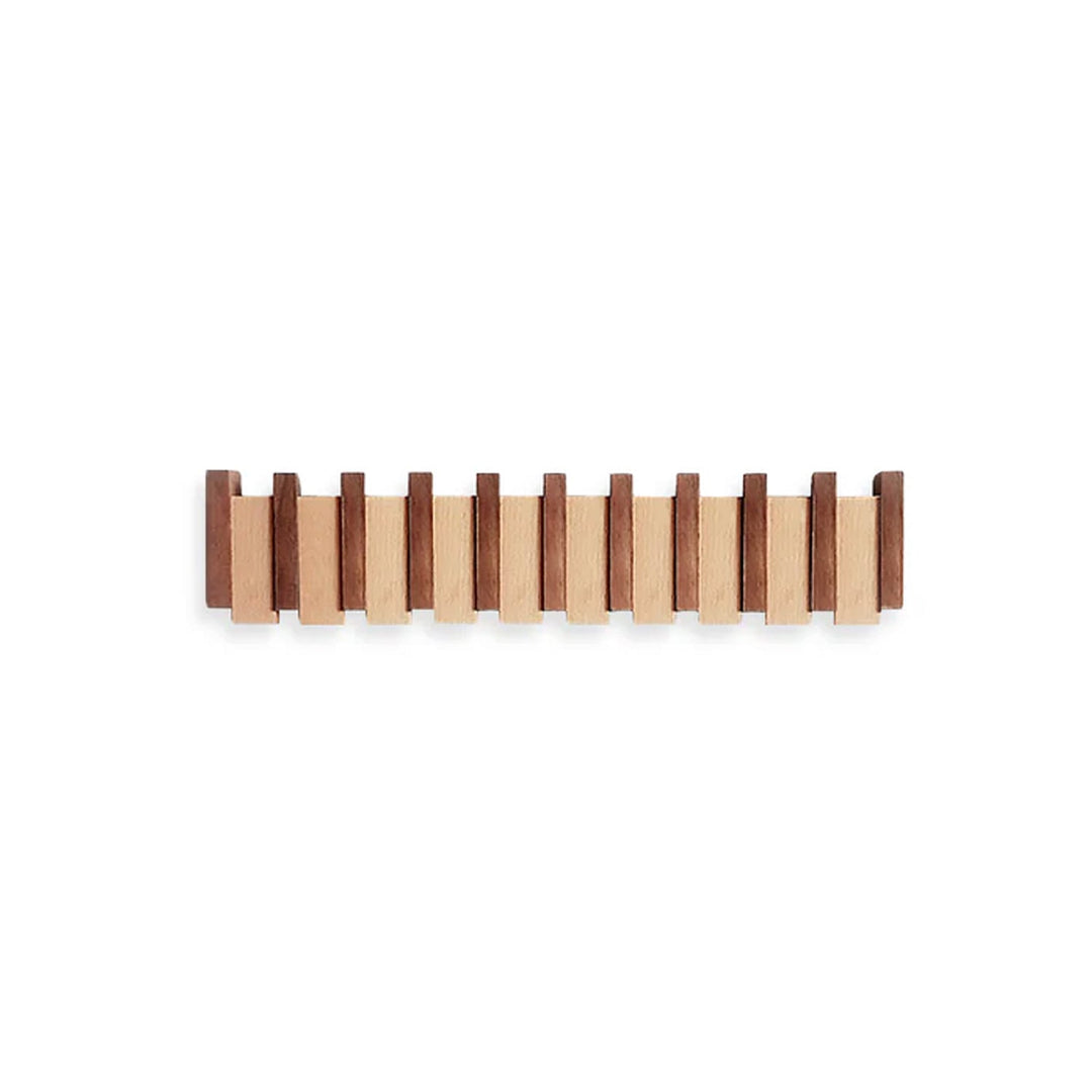 Foldable Wall Hook in Beech and Walnut Wood – Space-Saving Design for Coats and Accessories 3