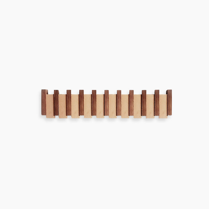 Foldable Wall Hook in Beech and Walnut Wood – Space-Saving Design for Coats and Accessories 7