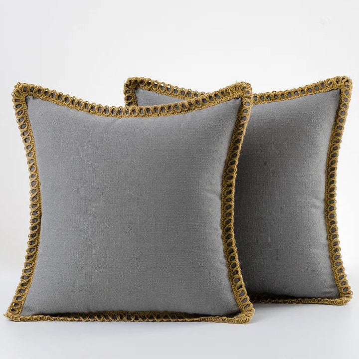 French Style Throw Pillow – Colorful Decorative Cushion in Soft Cotton and Linen for Couch, 45x45cm or 50x50cm 10