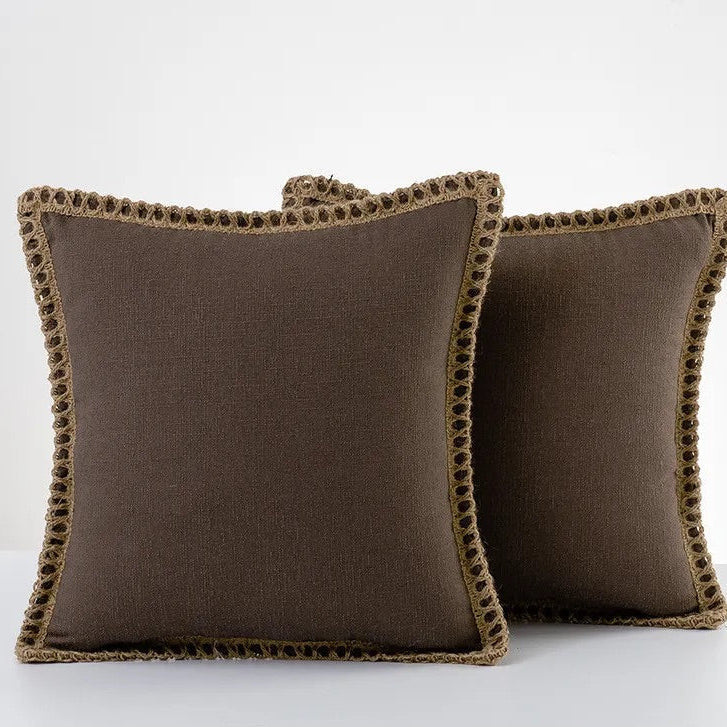 French Style Throw Pillow – Colorful Decorative Cushion in Soft Cotton and Linen for Couch, 45x45cm or 50x50cm 12