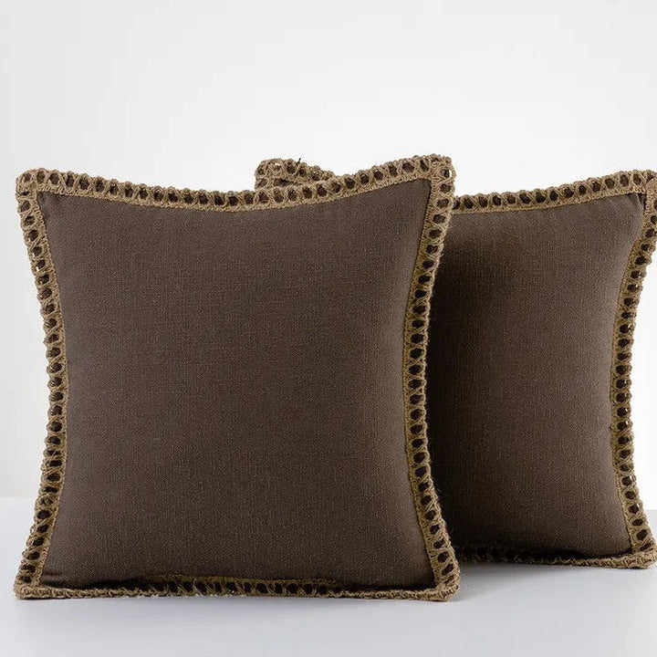 French Style Throw Pillow – Colorful Decorative Cushion in Soft Cotton and Linen for Couch, 45x45cm or 50x50cm 12