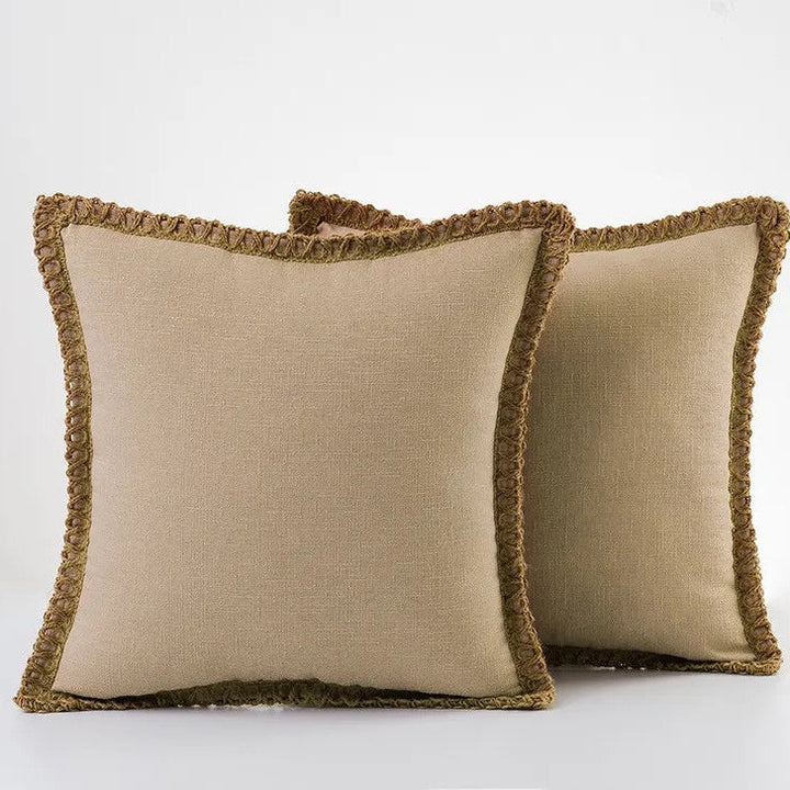 French Style Throw Pillow – Colorful Decorative Cushion in Soft Cotton and Linen for Couch, 45x45cm or 50x50cm 14