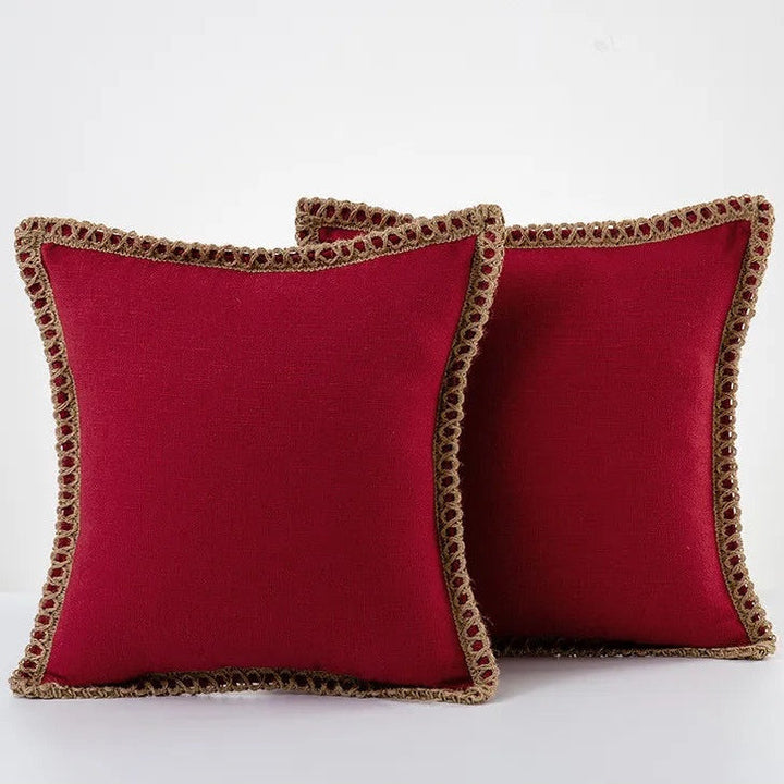 French Style Throw Pillow – Colorful Decorative Cushion in Soft Cotton and Linen for Couch, 45x45cm or 50x50cm 5