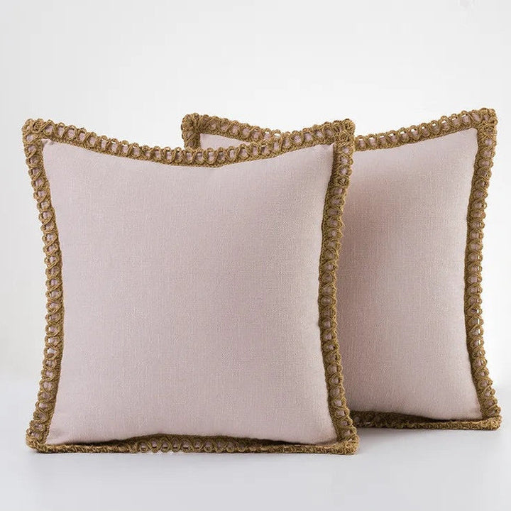 French Style Throw Pillow – Colorful Decorative Cushion in Soft Cotton and Linen for Couch, 45x45cm or 50x50cm 6