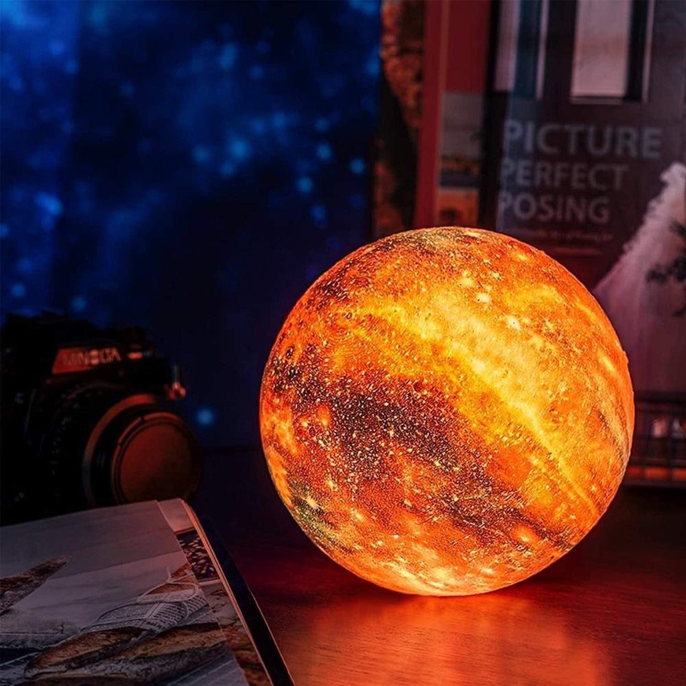 Galaxy Moon Lamp with 16 Colors, Remote Control, 3D Printed Lunar Light – USB Rechargeable Night Light, Available in 4 Sizes 1