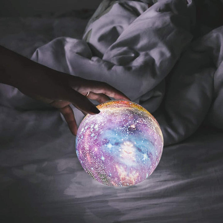 Galaxy Moon Lamp with 16 Colors, Remote Control, 3D Printed Lunar Light – USB Rechargeable Night Light, Available in 4 Sizes 6