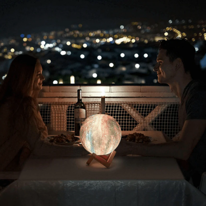 Galaxy Moon Lamp with 16 Colors, Remote Control, 3D Printed Lunar Light – USB Rechargeable Night Light, Available in 4 Sizes 7