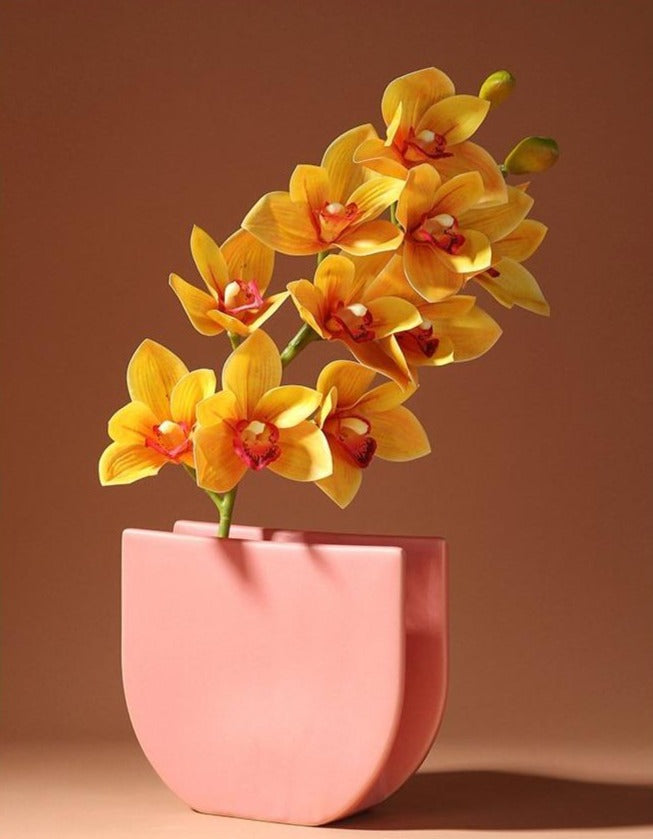 Geometric Ceramic Decorative Vases in Pink and Violet – Modern Home Decor Accent Pieces 5