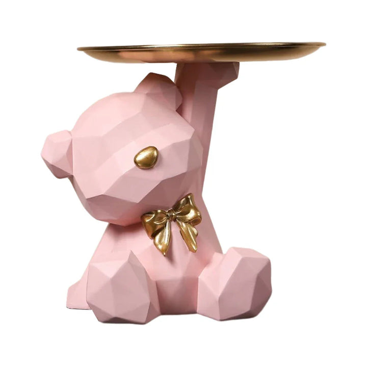 Geometric Resin Bear Key Holder and Decorative Figure – Stylish Storage Solution for Home 10