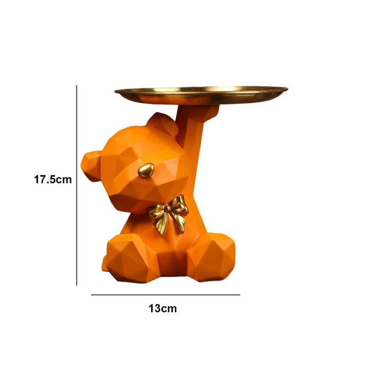 Geometric Resin Bear Key Holder and Decorative Figure – Stylish Storage Solution for Home 6