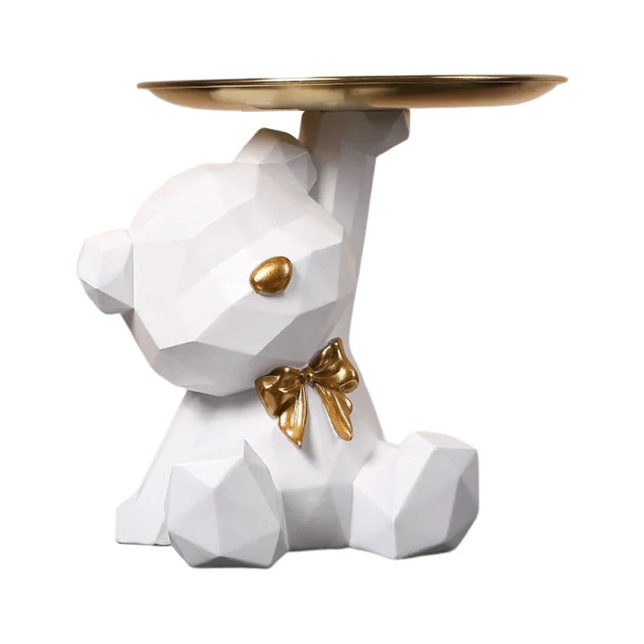 Geometric Resin Bear Key Holder and Decorative Figure – Stylish Storage Solution for Home 8