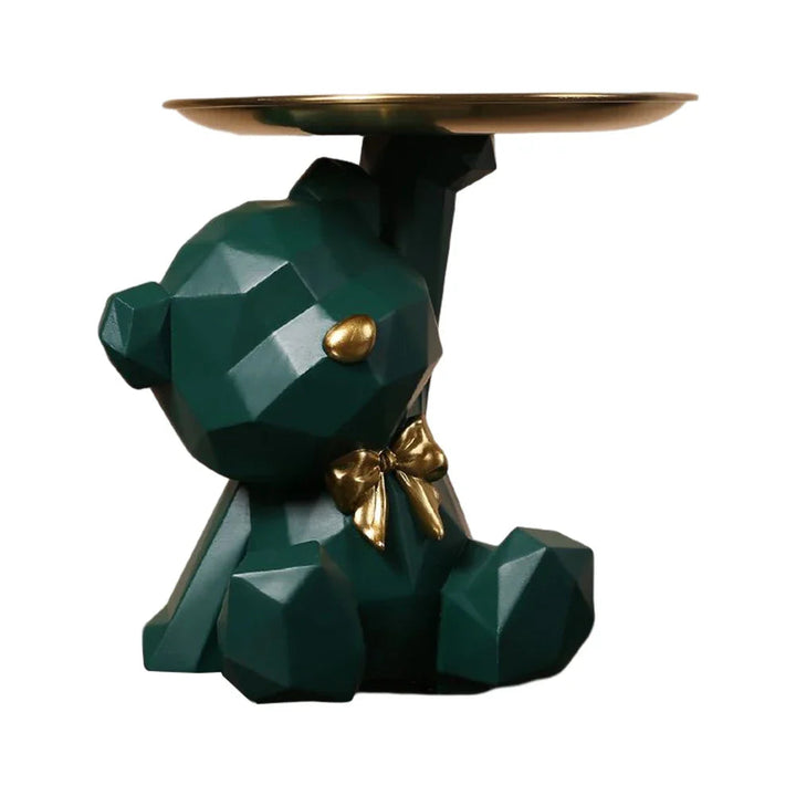 Geometric Resin Bear Key Holder and Decorative Figure – Stylish Storage Solution for Home 9