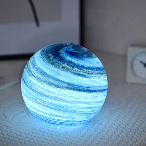 Glass Moon Lamp with Remote Control – 16 Color Changing LED Night Light, USB Powered Decorative Table Lamp 1