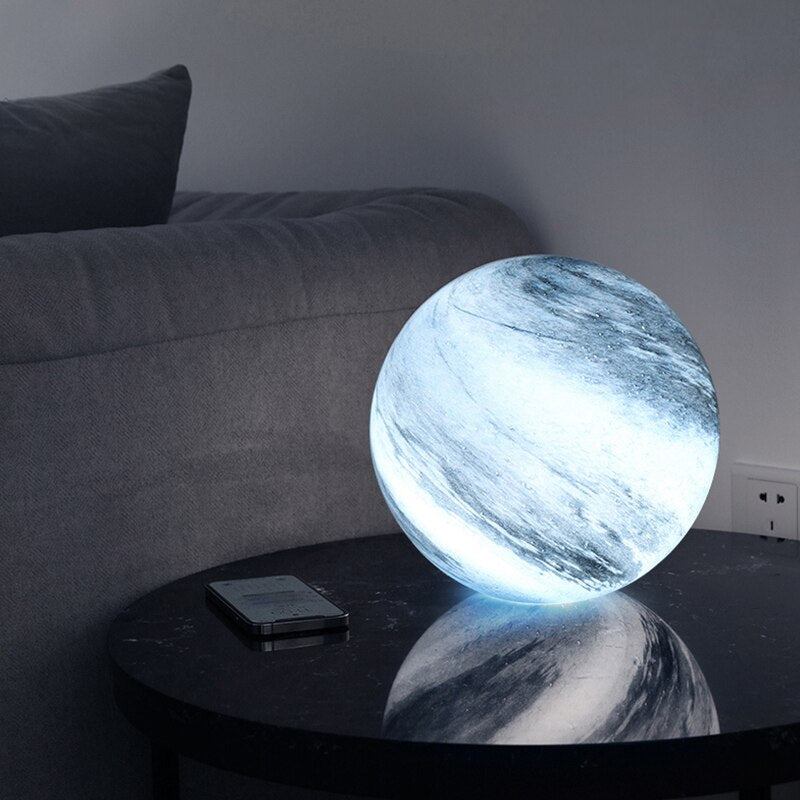 Glass Moon Lamp with Remote Control – 16 Color Changing LED Night Light, USB Powered Decorative Table Lamp 4