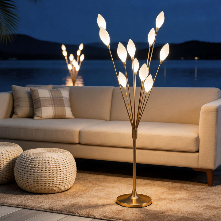 Gold Floor Lamp with Adjustable Light – Elegant Olive Fruit Design for Weddings, Two Sizes and Color Temperatures 1