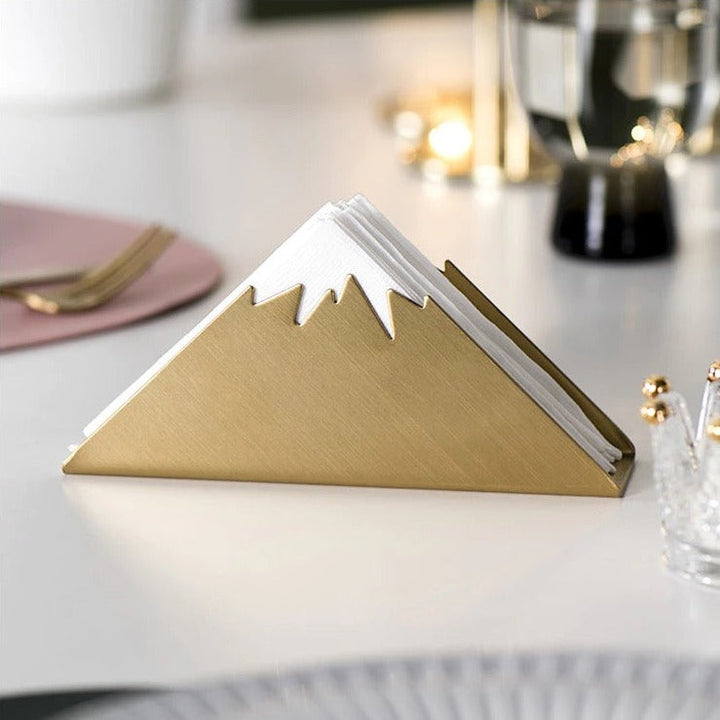 Gold Napkin Holder for Table - Stylish Stainless Steel Napkin Holder in Unique Shapes 0