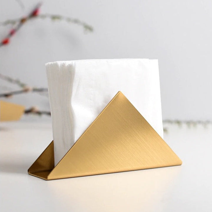 Gold Napkin Holder for Table - Stylish Stainless Steel Napkin Holder in Unique Shapes 4