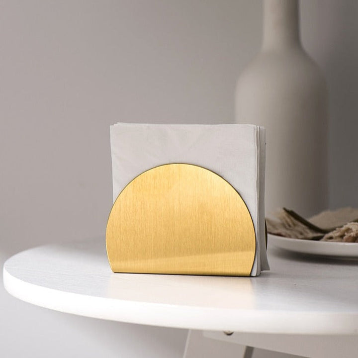 Gold Napkin Holder for Table - Stylish Stainless Steel Napkin Holder in Unique Shapes 5