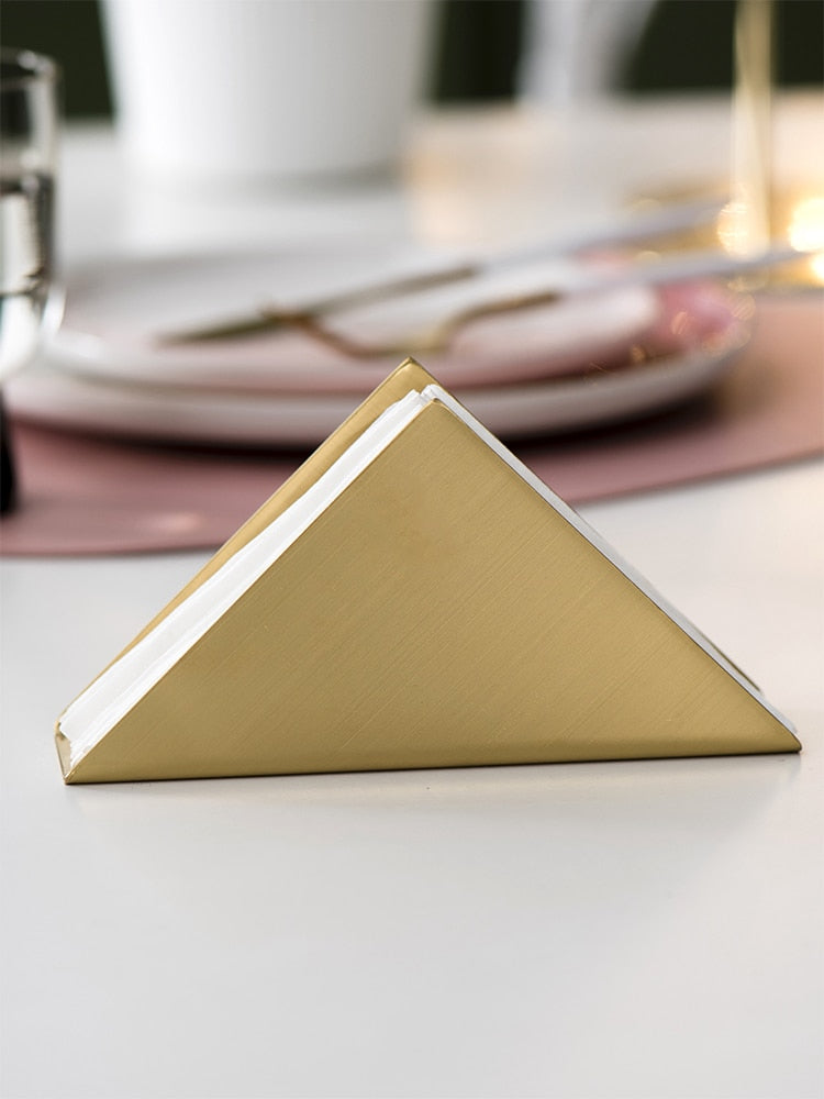 Gold Napkin Holder for Table - Stylish Stainless Steel Napkin Holder in Unique Shapes 7