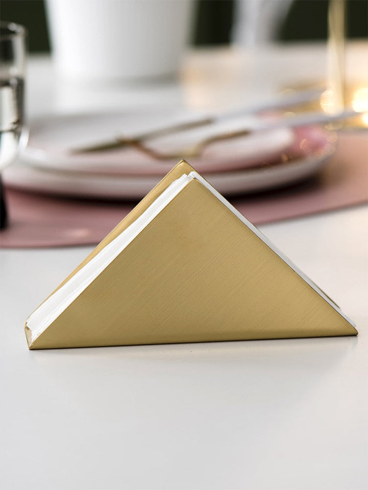 Gold Napkin Holder for Table - Stylish Stainless Steel Napkin Holder in Unique Shapes 7