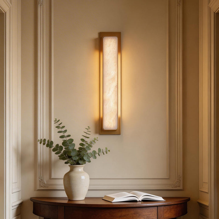 Gold Wall Sconce Light Fixture with Brass and Marble – Elegant 6W LED Wall Light for Modern Interiors 2