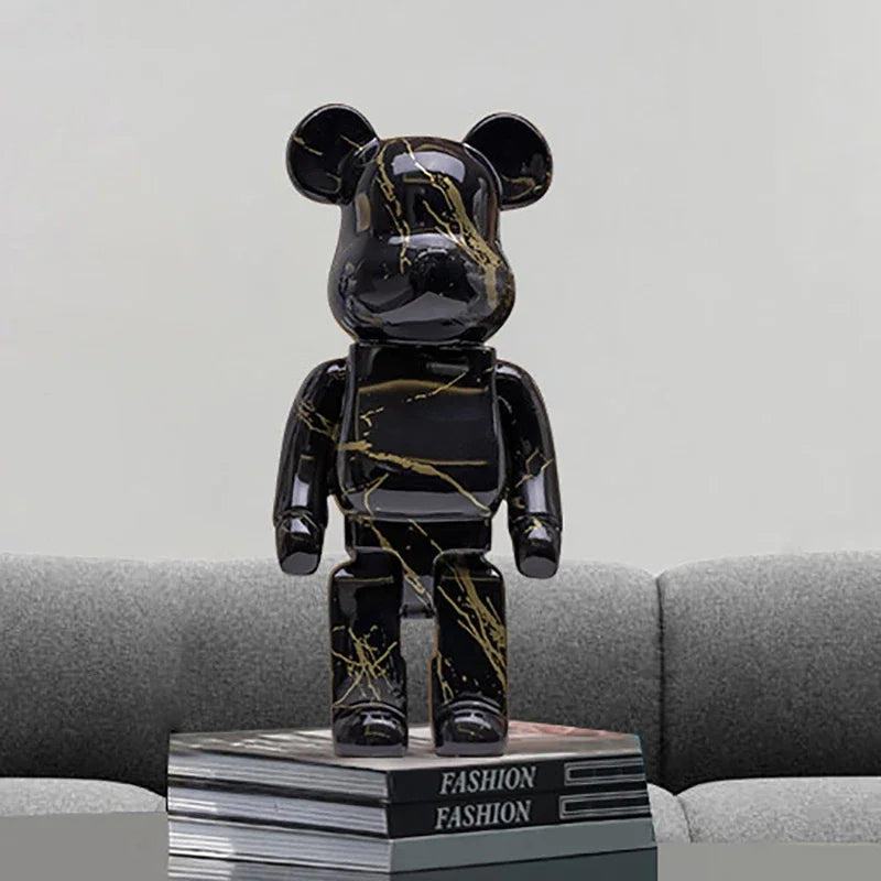 Graffiti Bear Sculpture – 10.6 Inch High Quality Resin Artistic Home Decor Figurine for Office and Living Room 1