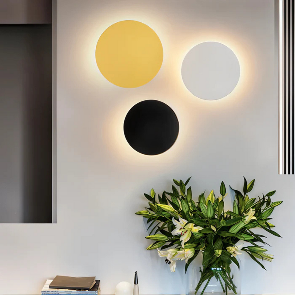 Hadro Arc Round LED Wall Lamp in Black and Gold – Modern Accent Lighting for Indoor Spaces 1