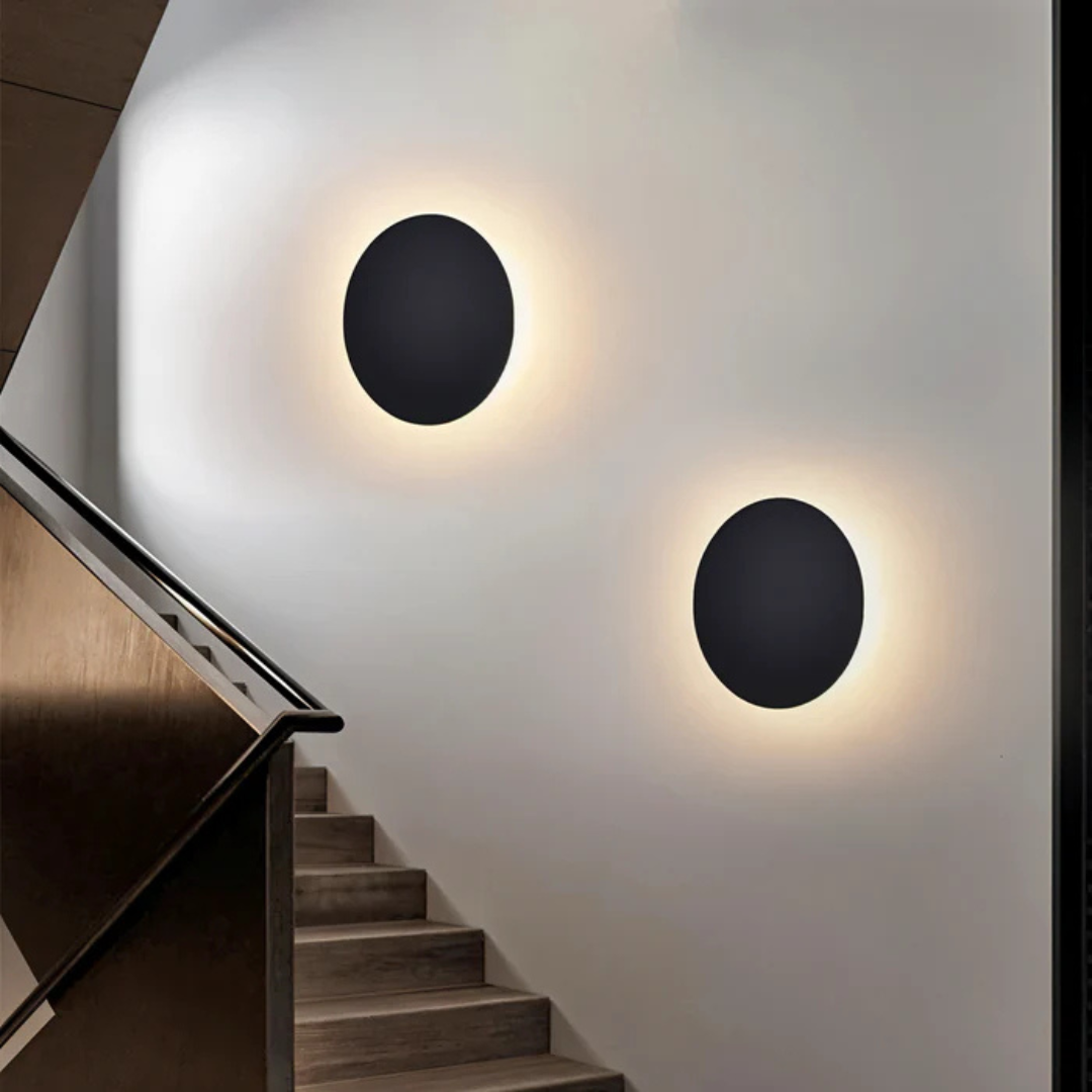 Hadro Arc Round LED Wall Lamp in Black and Gold – Modern Accent Lighting for Indoor Spaces 2