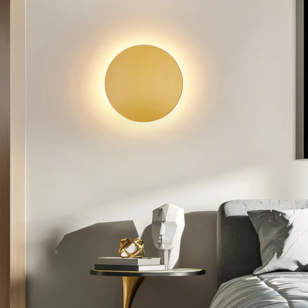 Hadro Arc Round LED Wall Lamp in Black and Gold – Modern Accent Lighting for Indoor Spaces 3