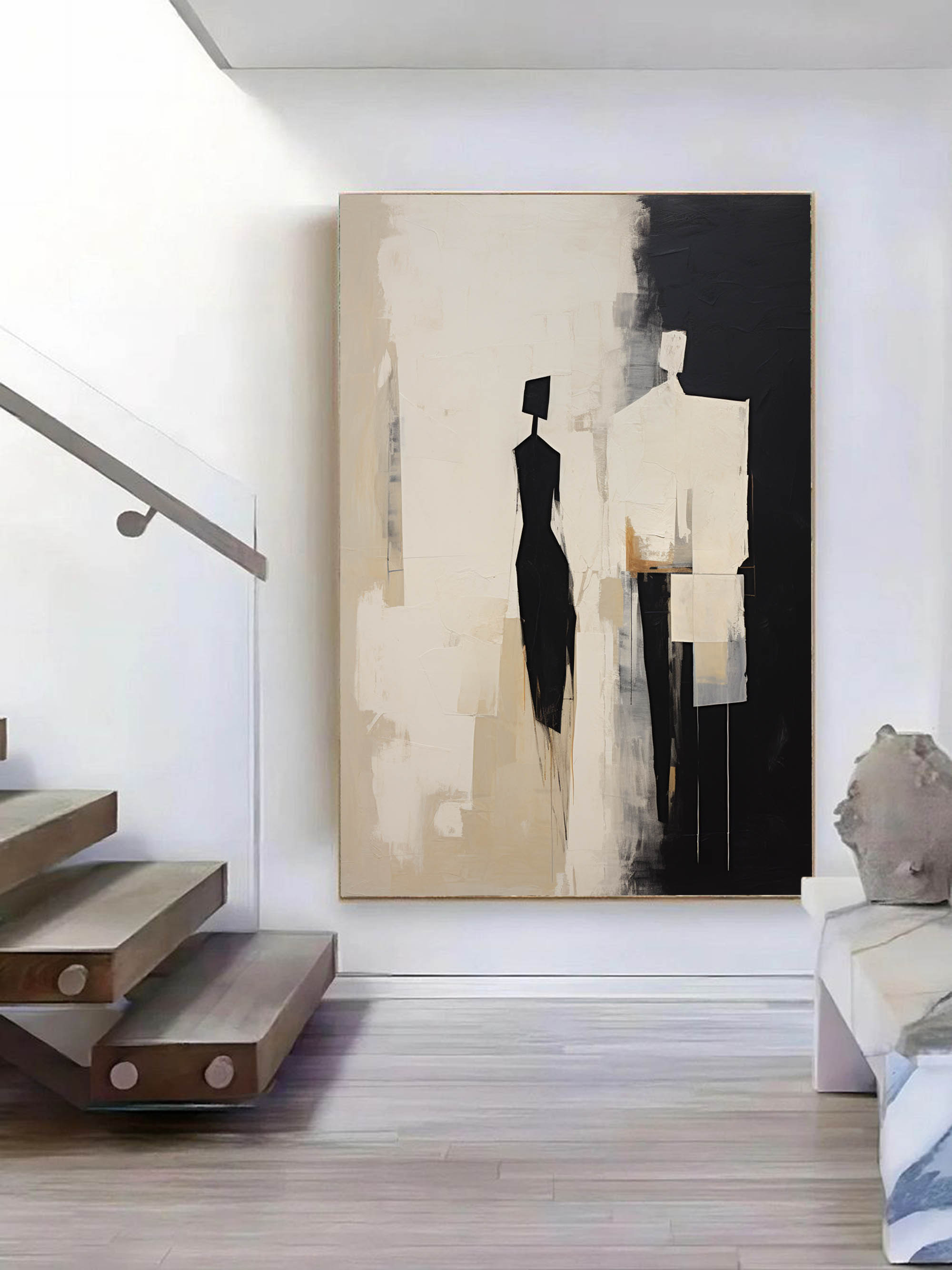 Hand-Painted Contemporary Minimalist Canvas Artwork – Unique Abstract Canvas Wall Art for Modern Interiors 6